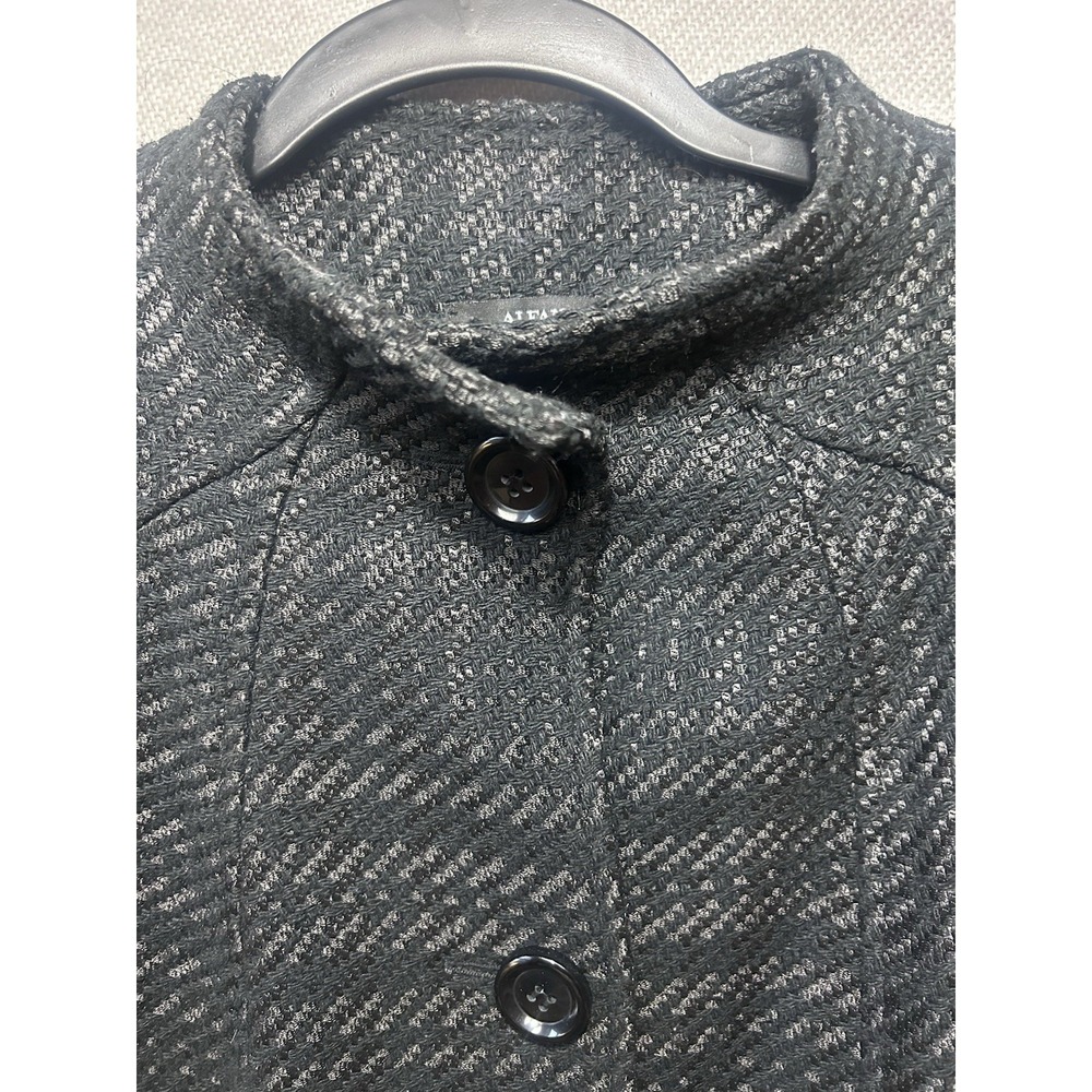Alfani Black Metallic Textured Jacket Womens Size 4 Cropped Blazer Classic - Picture 5 of 9